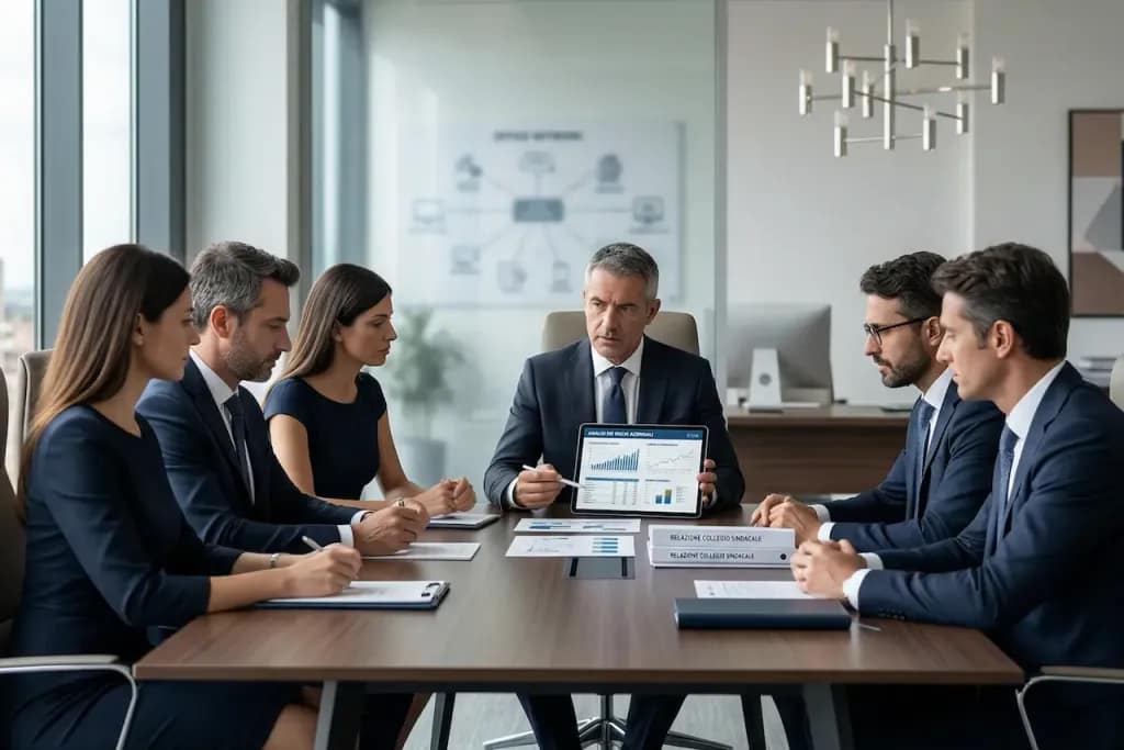 Collegio sindacale italiano analizza documenti rischi aziendali Piano Trasferimento Assicurativo