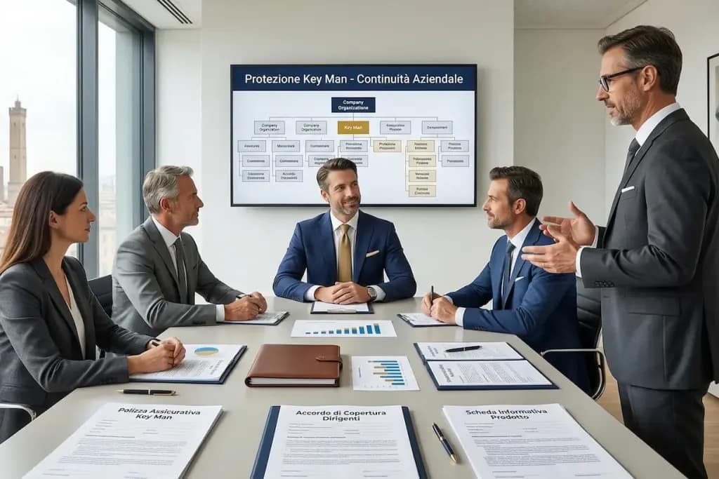 Polizza Key Man protezione figura chiave aziendale - Assicurazione continuità business PMI manager strategico