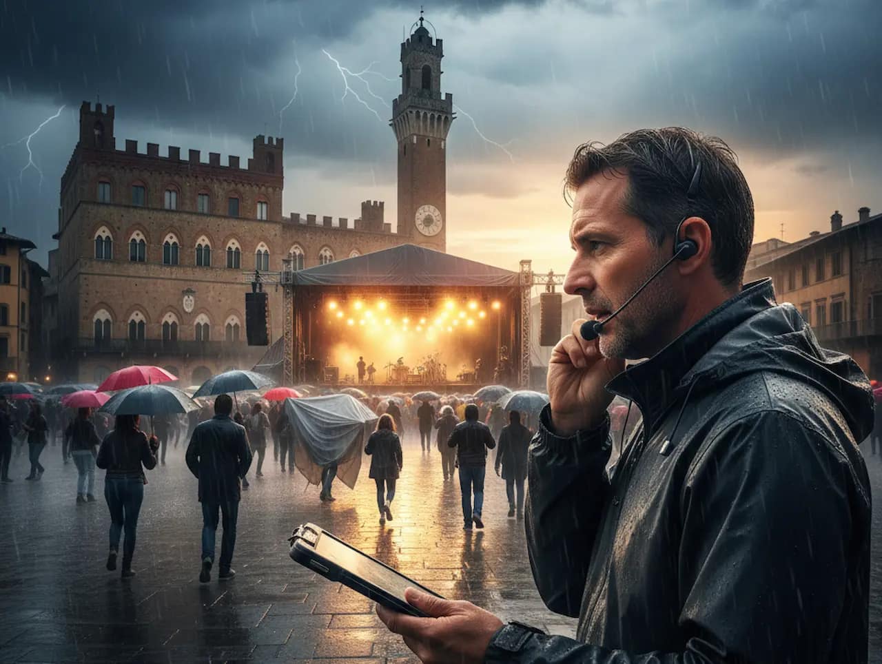 Polizza annullamento eventi maltempo organizzatore gestione emergenza temporale piazza italiana