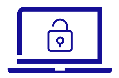 disegno notebook con lucchetto nel monitor